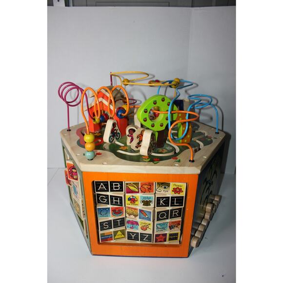 B. toys Wooden Activity Cube - Youniversity A School-Themed Activity Center - Picture 3 of 6
